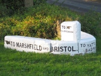 Old Guide Stone by the A420, Bristol... © Milestone Society... Old Guide Stone by the A420, Bristol... &copy; Milestone Society