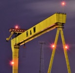 Goliath (night view), Belfast... © Albert Bridge cc-by-sa/2.0 :: Geograph Britain and Ireland Goliath (night view), Belfast.... 