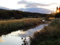 Upstream view at sunset, River Carron © Alan ODowd :: Geograph Britain and Ireland Upstream view at sunset, River Carron... 