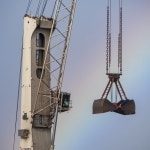 Crane and rainbow, Belfast © Rossographer cc-by-sa/2.0 :: Geograph Britain and Ireland Crane and rainbow, Belfast... 