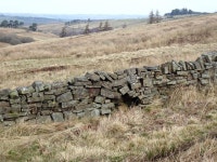 Stone wall above the valley of the... © Oliver Dixon :: Geograph Britain and Ireland Stone wall above the valley of the...... 