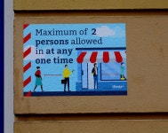 Displaying the social distancing notice,... © Kenneth  Allen cc-by-sa/2.0 :: Geograph Britain and Ireland Displaying the social... 