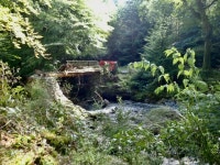 Scant remains of the wooden footbridge... © Eric Jones :: Geograph Britain and Ireland Scant remains of the wooden footbridge...... 