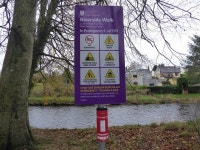 Notice, Riverside Walk, Cranny Bridge... © Kenneth Allen :: Geograph Britain and Ireland Notice, Riverside Walk, Cranny Bridge..... 