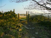 Stile on the footpath approaching Carr... © Humphrey Bolton :: Geograph Britain and Ireland Stile on the footpath approaching... 