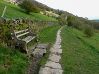 Seat on Footpath 9/381/1, Northowram © Humphrey Bolton :: Geograph Britain and Ireland Seat on Footpath 9/381/1, Northowram... 
