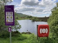 Notice, Lenamore Road Upper Lake, Gortin © Kenneth  Allen cc-by-sa/2.0 :: Geograph Britain and Ireland Notice, Lenamore Road... 