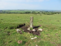 Old Boundary Marker on Trehudreth Downs,... © P G Moore cc-by-sa/2.0 :: Geograph Britain and Ireland Old Boundary Marker on... 
