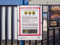 Covid notice, Donaghadee © Rossographer :: Geograph Britain and Ireland Covid notice, Donaghadee &copy; Rossographer