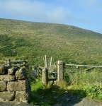 Gate leading from the B27 to the Mourne... © Eric Jones cc-by-sa/2.0 :: Geograph Britain and Ireland Gate leading from the B27... 