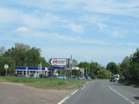 A140 north approaching Gulf petrol... © Roy Hughes :: Geograph Britain and Ireland A140 north... 