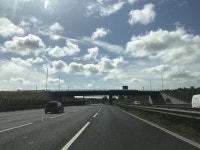 Harlington Road crossing M1 southbound © Dave Thompson cc-by-sa/2.0 :: Geograph Britain and Ireland Harlington Road crossing M1... 
