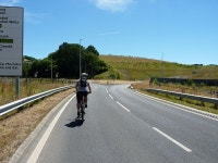 Riding up Dolfor Road © Richard Law cc-by-sa/2.0 :: Geograph Britain and Ireland Riding up Dolfor Road &copy; Richard Law cc-by... 