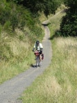 Cyclist on the Waskerley Way © Oliver Dixon cc-by-sa/2.0 :: Geograph Britain and Ireland Cyclist on the Waskerley Way... 