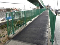 Southern Slope on the New A63 Footbridge © Andy Beecroft :: Geograph Britain and Ireland Southern Slope on the New A63... 