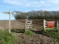 Bridleway 2249 Parham leaves bridleway... © Robin Webster :: Geograph Britain and Ireland Bridleway 2249... 