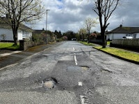 Three large potholes, Georgian Villas,... © Kenneth Allen :: Geograph Britain and Ireland Three large potholes, Georgian Villas... 