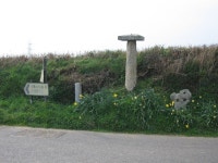 Guidepost and Celtic cross on the B3266 © Phil Williams cc-by-sa/2.0 :: Geograph Britain and Ireland Guidepost and Celtic cross... 