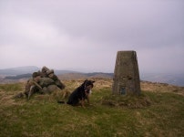 Dumglow summit on a windy day © Neil MacLeod cc-by-sa/2.0 :: Geograph Britain and Ireland Dumglow summit on a windy day... 