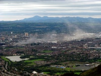 Belfast and the Mourne Mountains from... © Rossographer :: Geograph Britain and Ireland Belfast and the Mourne Mountains from...... 