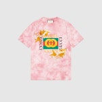 Gucci + Oversize T-Shirt With Embroidered Fishes