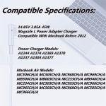 Compatible Mac Book Air Charger, 45W AC Adapter with Magsafe 1 L-Tip Magnetic Connector for A1237 A1244 A1304 A1369 A1370 A1374... 