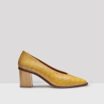 Miista + Bernadette Mimosa Croc Leather Mid-Heels