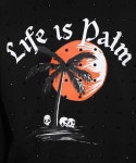 PMBA065F22FLE012 GD SUNSETPALM STUDDED CREW Sweatshirt Black NB24... PMBA065F22FLE012 GD SUNSETPALM STUDDED CREW Sweatshirt   Black NB24