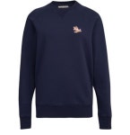 메종키츠네-폭스 스웻셔츠 Chillax fox patch sweatshirt... 스웻셔츠 Chillax fox patch sweatshirt MKI7525UNAVWZZZS00 navy... 