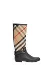 버버리-체크 부츠 빈티지 블랙 러버 Burberry Vintage Check Neoprene Rubber Rain Boots Black Regenstiefel 130422 | 트렌비... 