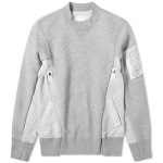 사카이-크루 MA-1 Crew Sweat SCM-032-381 Light Grey & Light Grey | 트렌비 사카이-크루 MA-1 Crew Sweat SCM-032-381 Light Grey... 