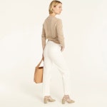 제이크루-케이트 팬츠 코튼 Kate straight-leg pant in bi-stretch cotton BF401 IVORY | 트렌비 제이크루-케이트 팬츠 코튼... 