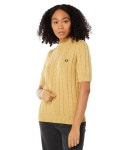 프레드페리-숏 슬리브 니트 점퍼 Short Sleeve Cable Knit Jumper 9744677 3546 | 트렌비 프레드페리-숏 슬리브 니트 점퍼... 