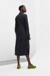 Placket Midi Dress F6836 Black | 트렌비 가니-슬릿 미디 드레스 Gathered Placket Midi Dress F6836 Black | 트렌비 | www.trenbe.com