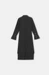 Placket Midi Dress F6836 Black | 트렌비 가니-슬릿 미디 드레스 Gathered Placket Midi Dress F6836 Black | 트렌비 | www.trenbe.com