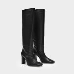 ANNY NORD-까레 부츠 블랙 가죽 Joan Le Carre Tall Boots in... NORD-까레 부츠 블랙 가죽 Joan Le Carre Tall Boots in Black... 