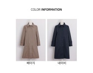 J2841 소매벨트 핀턱 롱 코트 엄마옷 중년여성의류 J2841 소매벨트 핀턱 롱 코트 엄마옷 중년여성의류 - 브리치