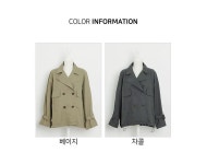 J2843 더블버튼 스트링 트렌치 자켓 엄마옷 중년옷 J2843 더블버튼 스트링 트렌치 자켓 엄마옷 중년옷 - 브리치