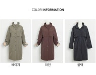 J2844 체크배색 롤업소매 트렌치코트 엄마옷 J2844 체크배색 롤업소매 트렌치코트 엄마옷 - 브리치