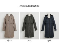 J2907 퀼팅 배색 후드 털코트 엄마옷 중년여성의류 J2907 퀼팅 배색 후드 털코트 엄마옷 중년여성의류 - 브리치