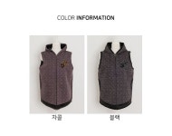 J2952 스타 자가드 후드 퍼 베스트 조끼 엄마옷 J2952 스타 자가드 후드 퍼 베스트 조끼 엄마옷 - 브리치