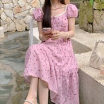 브리치 [허그허그] 델디스 프렌치 플로럴 원피스