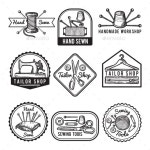 Different Monochrome Labels for Sewing or Tailor by ONYXprj | GraphicRiver Different Monochrome Labels for Sewing or Tailor