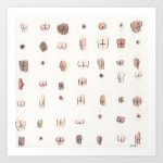Julie Heffernan + butts Art Print by juliaheffernan