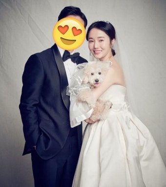 이정현 '결혼 1주년' 웨딩 사진 '훈남 의사 남편' 듬직