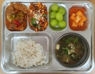 오늘의 식단<급식소식<열린학교<산남중학교 산남중학교
