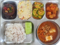 오늘의 식단<급식소식<열린학교<산남중학교 산남중학교