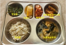 오늘의 식단사진<급식마당<학교소식<속리초등학교 속리초등학교