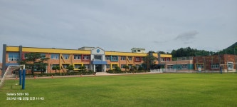 학교전경스케치<학교소개<판동초등학교 판동초등학교