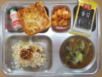 오늘의 식단<학교급식<열린마당<백화고등학교 백화고등학교